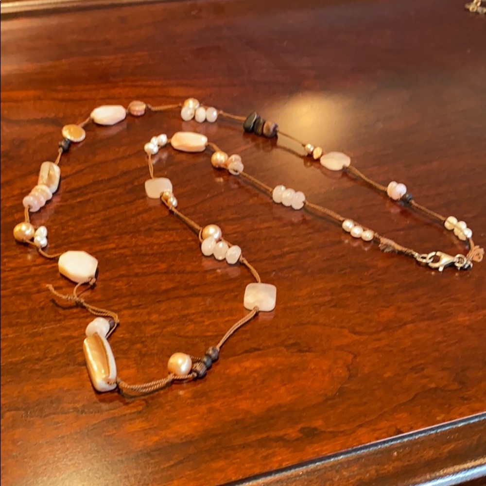 Silpada rose quartz long necklace